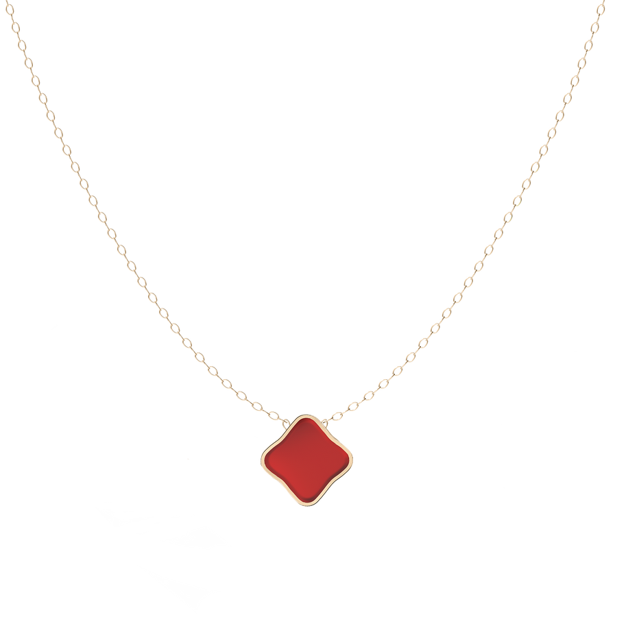 Flora Gold Ruby Necklace