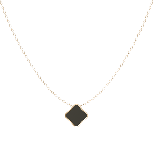 Flora Gold Black Necklace