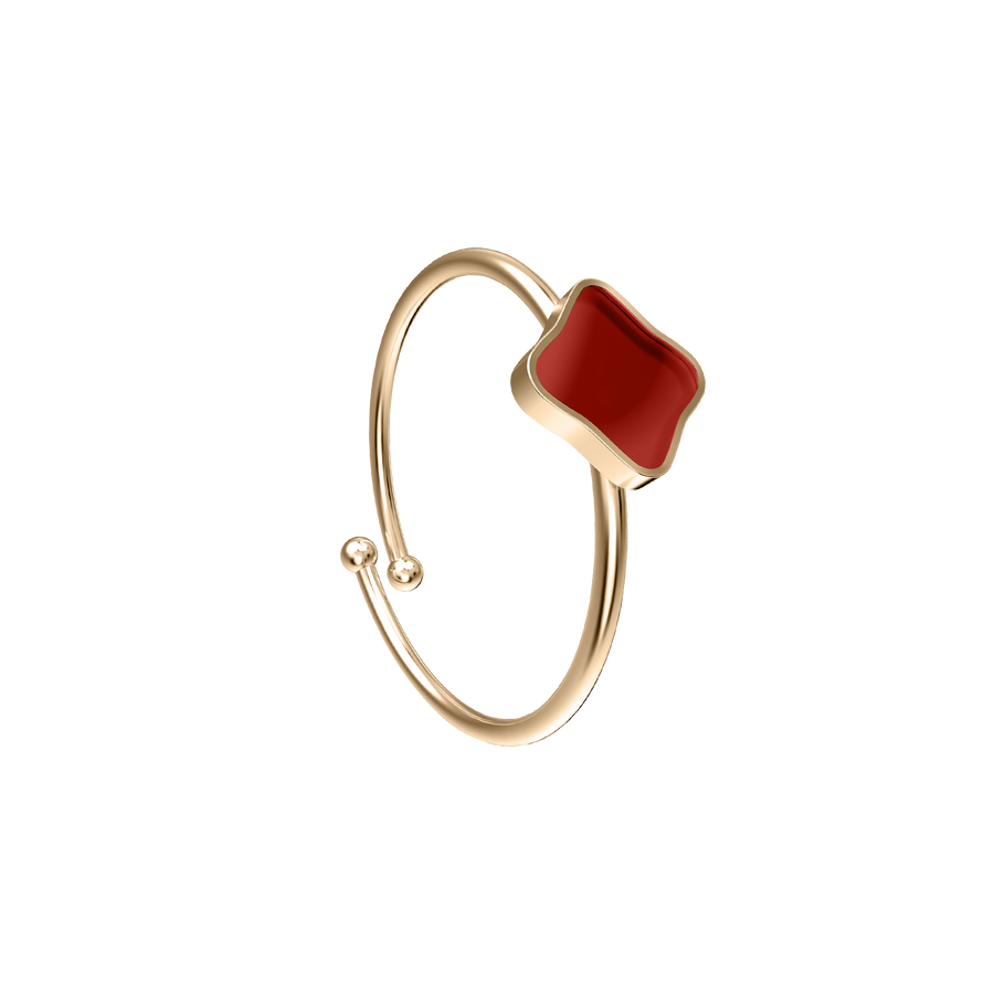 Flora Gold Ruby Ring