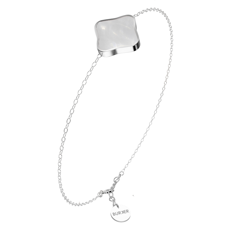 Flora Silver White Bracelet