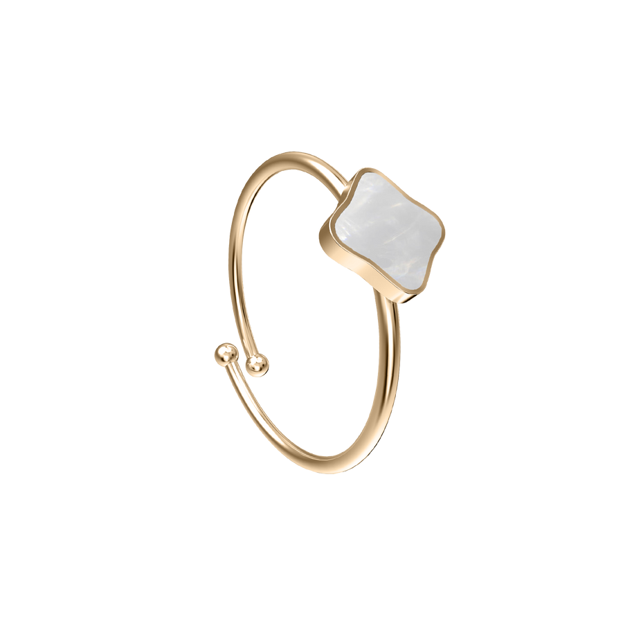 Flora Gold White Ring