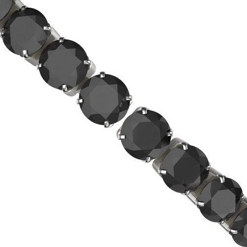 Ava Silver Black Bracelet