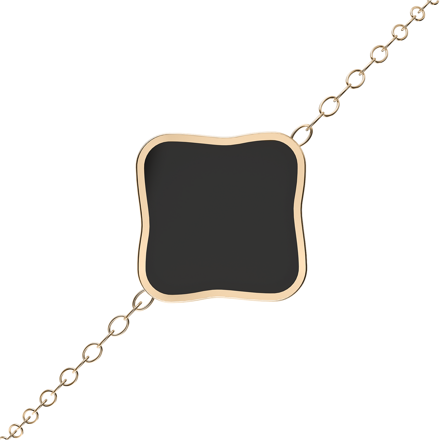 Flora Gold Black Bracelet