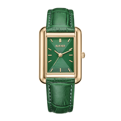 Olivia Gold Green Leather