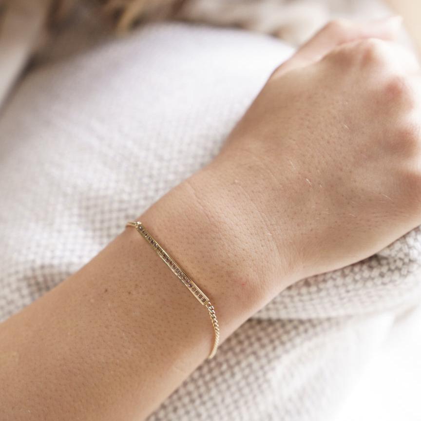 Lucy Gold Brown Bracelet