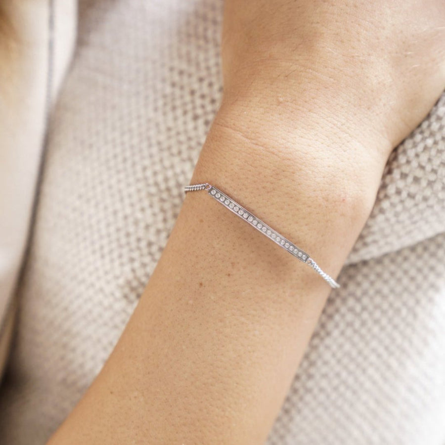 Lucy Silver White Bracelet