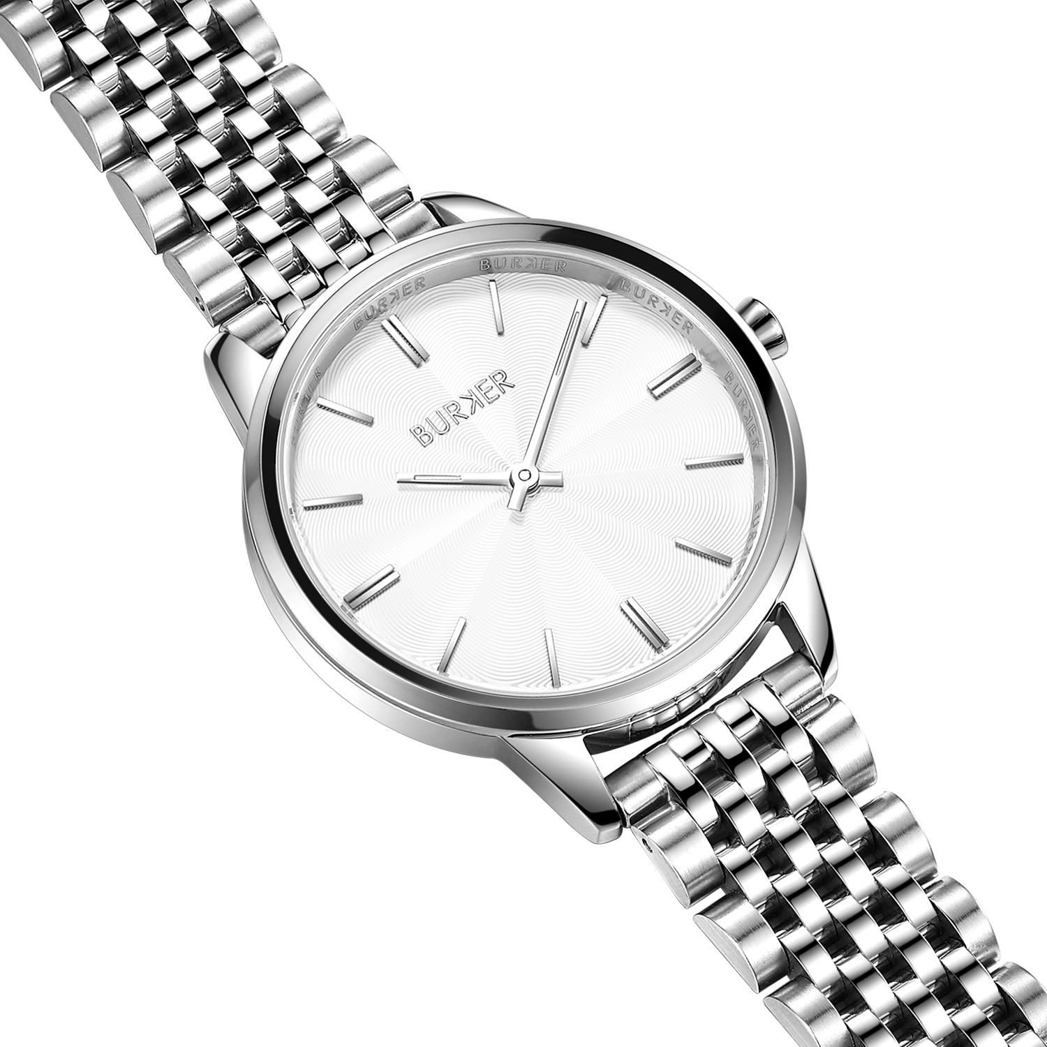 Emily Silver White – Burker Watches